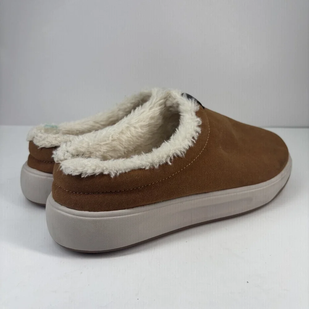 RedHead Men's US 11M Chestnut Suede Faux Fur Slip-On Sherpa Winter Clogs Slipper